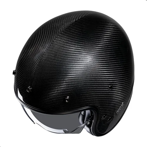 Miniatura 5 de HJC V31 Casco de motocicleta de carbono sólido con visera IS-10, aprobado por DOT (carbono, pequeño)