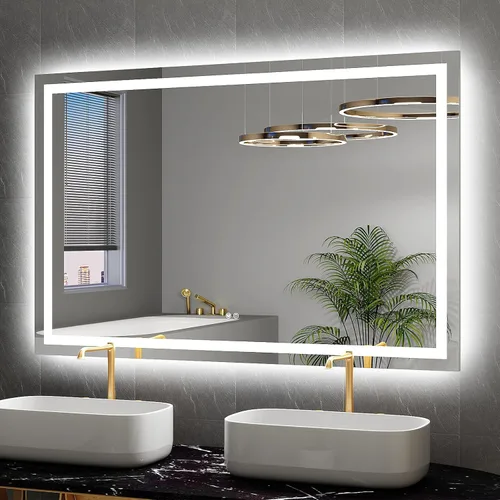 Miniatura 23 de Espejo LED para baño de 20 x 28 pulgadas, espejos de tocador de baño iluminados con luces, espejo antivaho más brillante con iluminación frontal