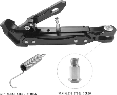 Miniatura 6 de Caballete universal para motocicleta con soporte lateral ajustable para pie, caballete de estacionamiento para motocicleta eléctrica, soporte