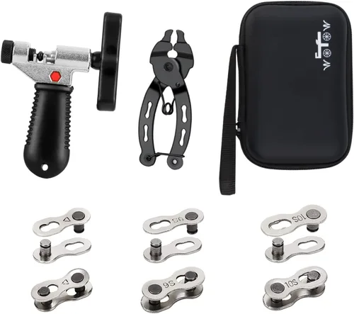 Miniatura 9 de WOTOW Kit de herramientas de reparación de cadena de bicicleta, alicates maestros de eslabones para bicicleta, removedor de alicates y rompedor