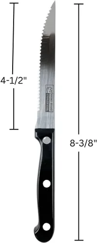 Miniatura 2 de ToolUSA KITCHEN DIVA - Paquete de 2 cuchillos de carne dentados de 8.5 pulgadas Construcción de acero inoxidable Cuchillas dentadas afiladas