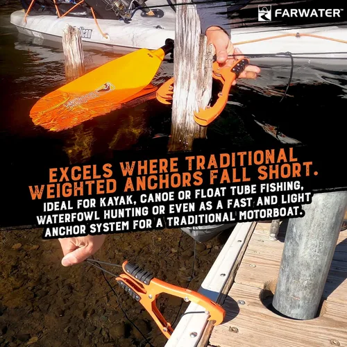 Miniatura 3 de Empuñadura de anclaje para canoa – barco, tubo de flotador y accesorios de pesca en kayak, equipo de kayak – Anclaje de abrazadera de cepillo