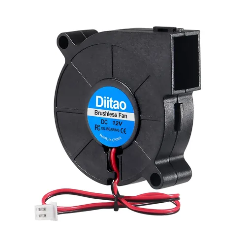 Miniatura 2 de Ventilador de ventilador de enfriamiento 5015 DC 12V Ventiladores de enfriamiento sin escobillas 1.969x1.969x0.591 in 2 PIN para impresora 3D