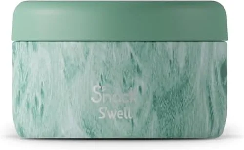 Miniatura 10 de S'nack by S'well - Recipiente de alimentos de acero inoxidable, 24 onzas, bosque azul, cuencos aislados de doble capa, sin BPA