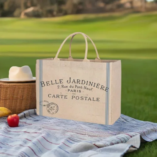 Miniatura 6 de Bolsa de mano de yute KAF Home para el mercado con asas, Talla única