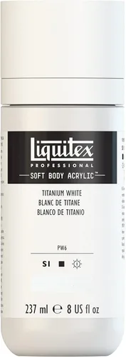 Miniatura 72 de Liquitex Professional Soft Body - Pintura acrílica, botella de 2 onzas (59 ml), blanco titanio Titanio Blanco