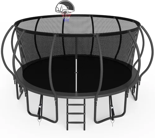 Miniatura 12 de SKYUP 2026 Upgraded 8 10 12 14 15 16FT 1500lbs Tranpoline for Kids and Adults, Recreational Tranpoline with Basketball Hoop, ASTM Approved