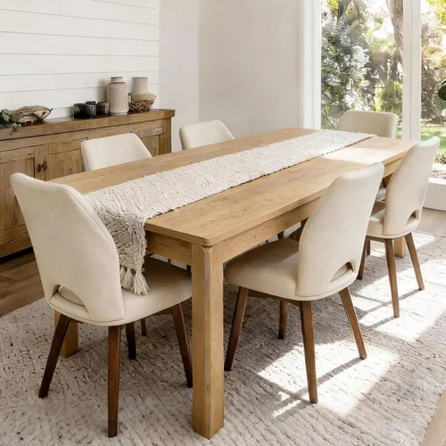 Miniatura 11 de Juego de 2 Sillas de Comedor – Sillas de Cocina Modernas Tapizadas (Sillas de Comedor) con Respaldo Alto Recortado Único y Patas de Madera, Silla