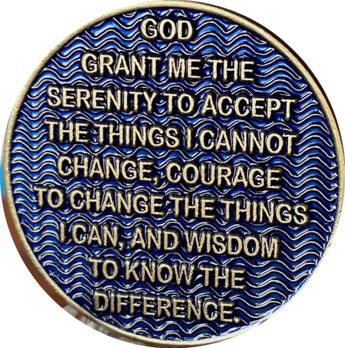 Miniatura 2 de 5 años AA Medallion Reflex Antique y Blue Color Bronze Chip