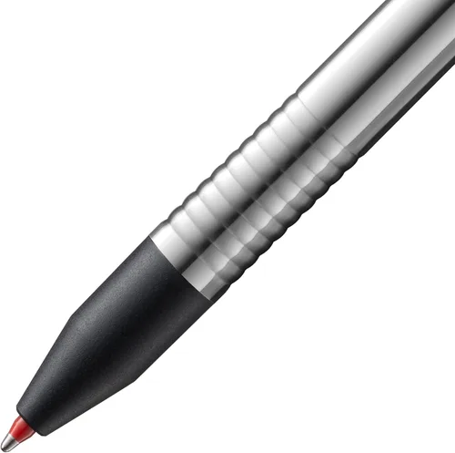 Miniatura 2 de Lamy logo 3-colores - bolígrafo de punta redonda multicolor (negro, azul, rojo) con un mecanismo de dial de visión en una elegante caja de acero