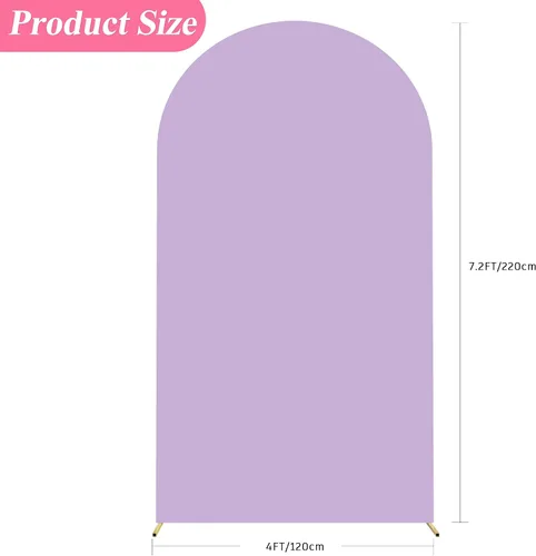 Miniatura 63 de Putros Cubierta de Arco de Boda 6 Pies Beige Spandex Ajustada Parte Superior Redonda Chiara Cubiertas de Soporte de Fondo para Decoración de Bodas