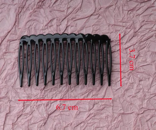 Miniatura 2 de 6 peines laterales de pelo de 12 dientes, 2.4 x 1.4 pulgadas, accesorios para mujeres y niñas, cabello largo fino, grueso, para bodas, fiestas