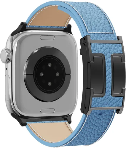 Miniatura 19 de Correa de reloj magnética de cuero compatible con Apple Watch Ultra 49 mm, 46 mm, 45 mm, 44 mm, 42 mm, 41 mm, 40 mm, 38 mm, correa de repuesto