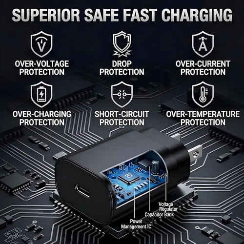 Miniatura 4 de Galaxy S25 S24 - Bloque de carga USB C de 25 W PD, cargador súper rápido, adaptador de enchufe de pared tipo C, carga rápida para Samsung Galaxy