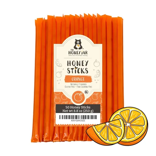 Miniatura 9 de The Honey Jar Palitos de miel lisos, pajitas de miel pura para el té, café o un placer saludable, una cucharadita de miel saborizada por barra
