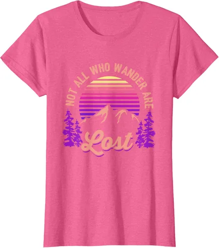 Miniatura 95 de Not All Who Wander Are Lost Vintage Mountains - Camiseta de senderismo, Negro, S