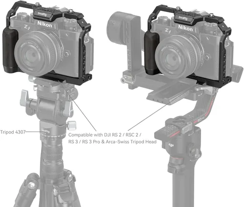 Miniatura 6 de SmallRig Zf - Jaula para cámara Nikon Z f, con agarre ergonómico de ébano, placa de liberación rápida integrada para Arca para encender rápidamente