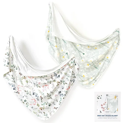 Miniatura 14 de GRSSDER Paquete de 2 mantas de punto súper suaves para bebés niñas y niños, mantas reversibles de doble capa de 34 x 44 pulgadas, extra grandes