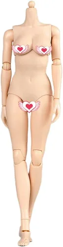 Miniatura 6 de Cuerpo femenino a escala 1/6, 12 pulgadas de piel pálida femenina enorme busto flexible figura de acción cuerpo colección muñeca Piel pálida busto