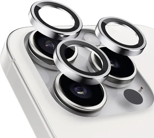 Miniatura 21 de UARMOR - Protector de lente de cámara compatible con iPhone 17, 16 y 16 Plus: vidrio templado 9H y cubierta de aluminio, transparente HD, kit