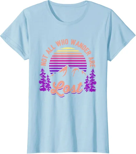 Miniatura 23 de Not All Who Wander Are Lost Vintage Mountains - Camiseta de senderismo, Negro, S