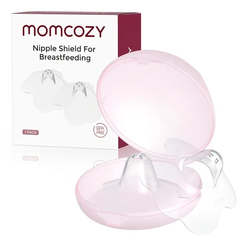 Miniatura 12 de Momcozy Protector de pezón, Protector de pezón floral para madres lactantes con pezones planos o invertidos, hecho sin BPA/BPS (2 pares, 24mm)