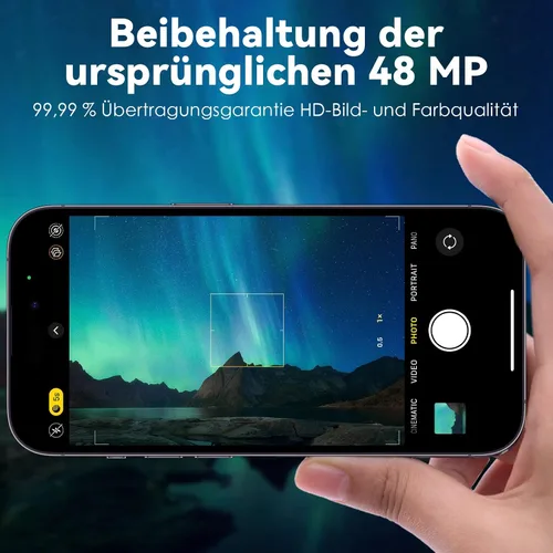 Miniatura 2 de CloudValley Protector de lente de cámara para iPhone 14 Pro/iPhone 14 Pro Max, vidrio templado 9H metal aluminio [diseño todo en 1], compatible