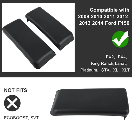 Miniatura 2 de Repuesto para protector de parachoques delantero, almohadillas, tapas, insertos de cubierta de extremo 2009-2014 F150 F-150 9L3Z17E810B lado