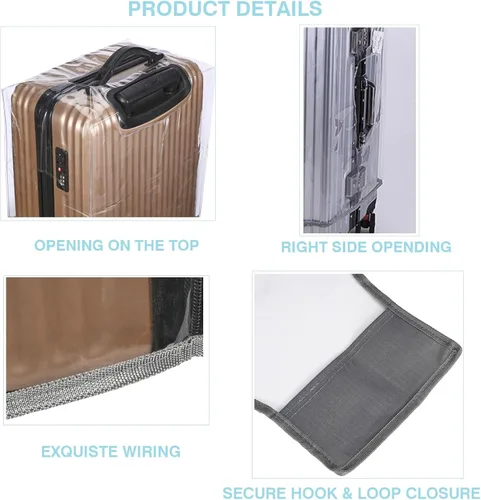 Miniatura 4 de Protector de funda de maleta de PVC transparente para maleta, protector de equipaje totalmente transparente, funda impermeable para maleta