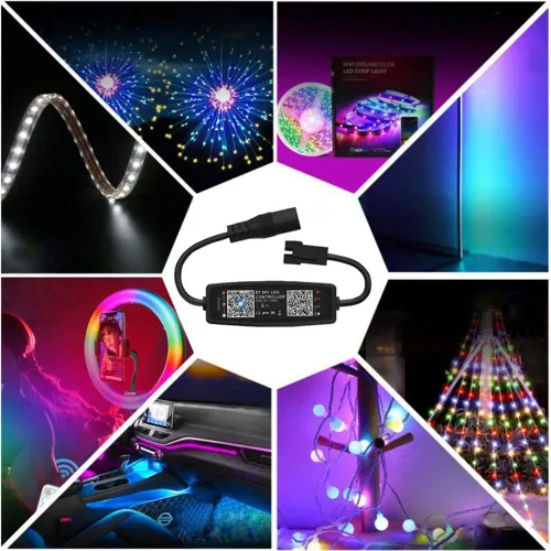Miniatura 3 de WS2811 WS2812B controlador LED Bluetooth música con micrófono para SK6812 WS2812 Pixel LED tira de luz APP 28Keys remoto DC5-24V