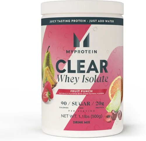 Miniatura 14 de Myprotein Polvo de Proteína Aislada de Suero Claro, 20 Porciones (0.5kg) Sabor Frambuesa Azul, 20g de Proteína por Porción, Mezcla de Bebida