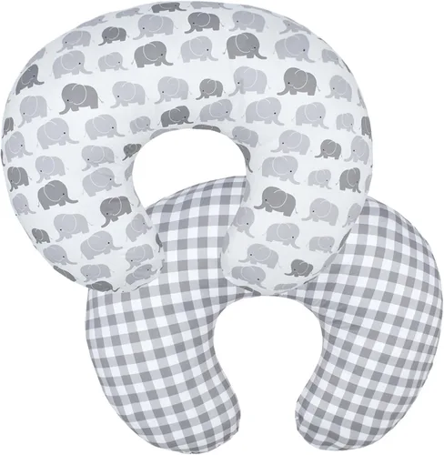 Miniatura 7 de Winmany Funda de almohada de lactancia para bebé, funda de almohada extraíble para lactancia materna, lindo patrón para niñas y niños, funda de Azul