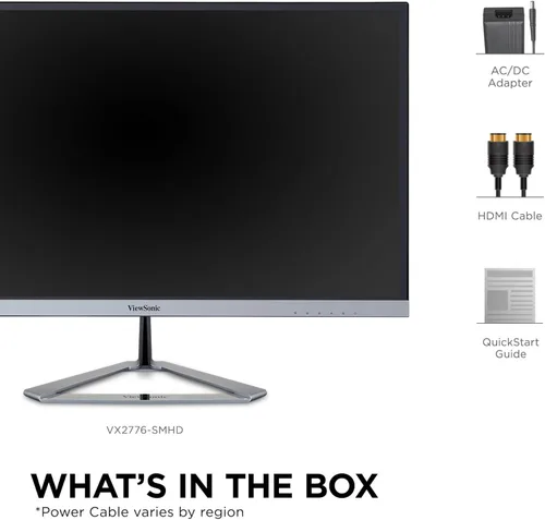 Miniatura 5 de ViewSonic monitor LED VX2276-SMHD, 22 pulgadas, diseño sin marco, ultra delgado, SuperClear IPS, Full HD 1080 píxeles, HDMI/DP/VGA 22 - pulgadas