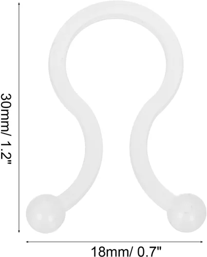 Miniatura 2 de uxcell Plástico en forma de U Twist Lock Wire Ties 32.8 ft m diámetro 100 PC blanco