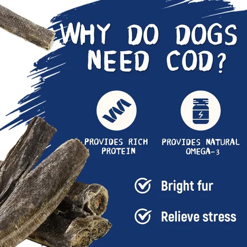 Miniatura 7 de Golosinas para perros PAWUP, piel de bacalao con Taurina, masticables de un ingrediente sin granos, rollos de piel de pescado ricos en Omega3, 8