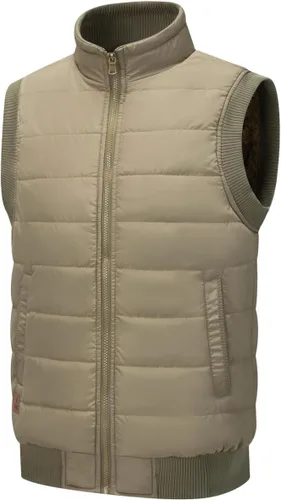 Miniatura 31 de Msmsse Chalecos de invierno para hombre, con forro polar, acolchado, casual, sin mangas