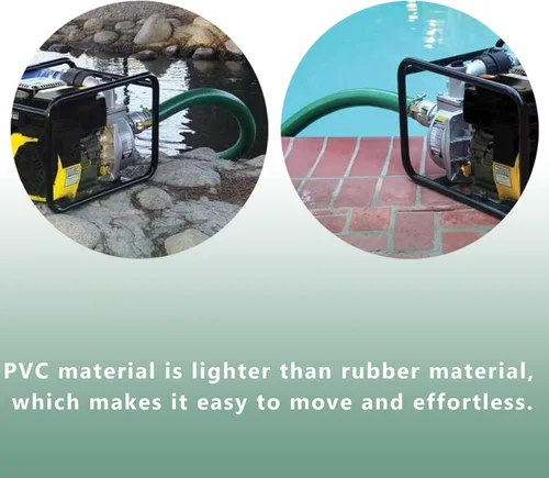 Miniatura 8 de Eastrans El kit de bomba de manguera de descarga incluye manguera de succión de PVC verde de 2 x 20 pies, filtro de succión de orificio redondo