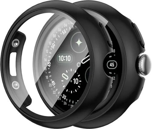 Miniatura 9 de JZK Paquete de 2 fundas protectoras de pantalla para Google Pixel Watch 2 (2023) / Pixel Watch, carcasa protectora general resistente a los arañazos