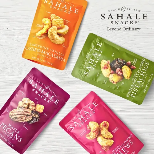 Miniatura 7 de Sahale Snacks - Mezcla glaseada de pacanas al ron y bananas, 4 onzas (paquete de 6)