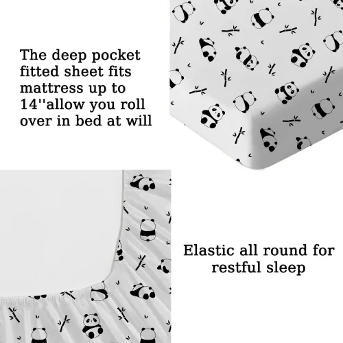 Miniatura 22 de MUSOLEI Sábana bajera ajustable de hongos, ropa de cama de hongos, decoración de hongos para niños, niños; juego de sábanas individuales; 1 sábana