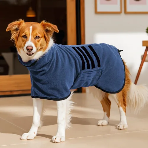 Miniatura 7 de Albornoz de Microfibra para Perro Toalla Envolvente para Perro Abrigo de Secado Súper Absorbente Albornoz de Baño para Cachorro, Perros Medianos