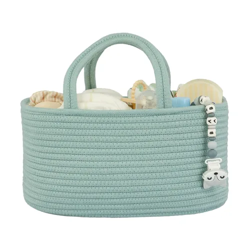 Miniatura 15 de XUANGUO Organizador Grande de Pañales para Bebé con Cuerda para Niña o Niño, Cesta de Almacenamiento para Guardería, Porta pañales Portátil, Bolsa
