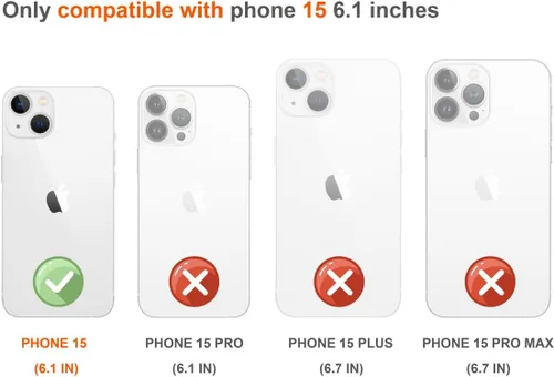 Miniatura 2 de Hungo Compatible para iPhone 15 Funda Diseño Lindo de Vaca Transparente, Femenino para Mujeres Niñas Estampado de Vaca Transparente (No Transparente)