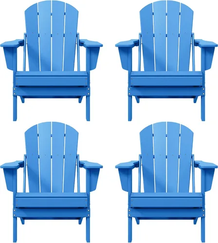 Miniatura 16 de HDPE Laguna Silla Adirondack plegable de polietileno (juego de 2), teca