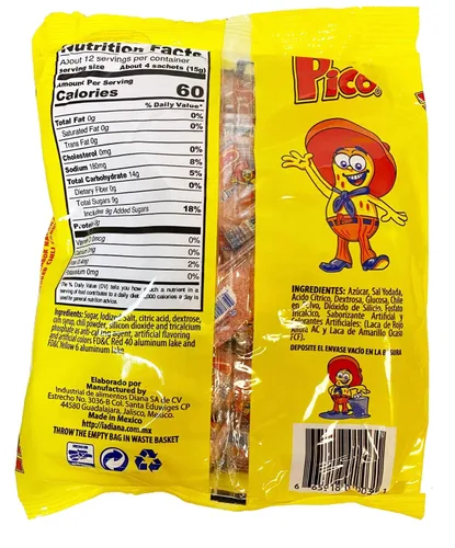 Miniatura 2 de Pico Mediano, El Polvo de Caramelo Picante de Sabor Naranja Original, 50