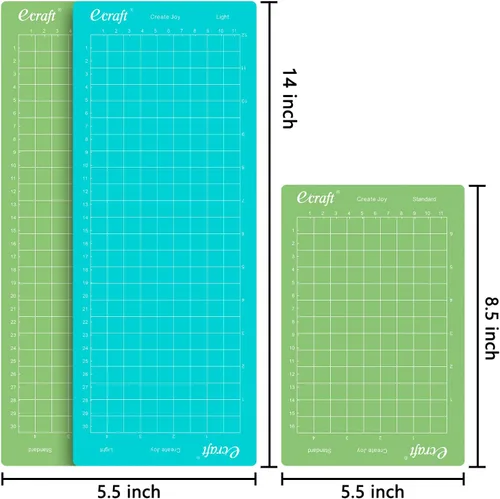 Miniatura 2 de Ecraft Alfombrilla de corte para Cricut Joy, paquete de 6 alfombrillas de corte de 4.5 x 6.5 pulgadas y 4.5 x 12 pulgadas (estándar y ligero)