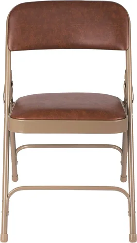 Miniatura 4 de OEF Furnishings OEF1203 Silla plegable acolchada de vinilo de grado comercial (marrón, paquete de 4)
