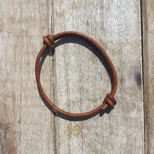 Miniatura 14 de 3 mm Men Genuine Leather Bracelet - Handmade Adjustable Cuff, Mens Minimalism Leather Wrap Wristband, Simple Accessories, Premium Leather, Women