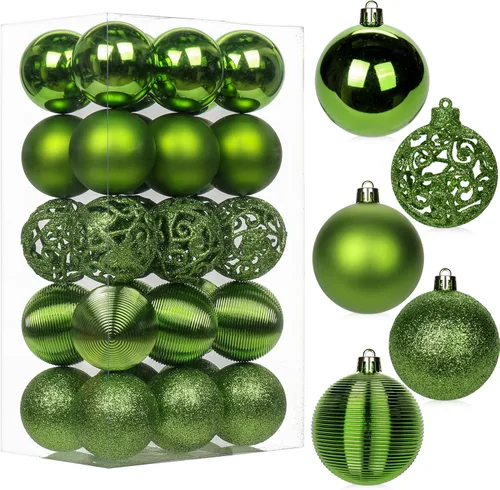 Miniatura 45 de 30 piezas de adornos de bola de árbol de Navidad irrompibles negros para decoración navideña