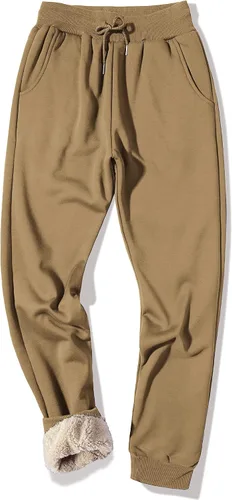 Miniatura 21 de MACHLAB Pantalones deportivos térmicos de forro polar para hombre, pantalones de chándal gruesos y cálidos para invierno